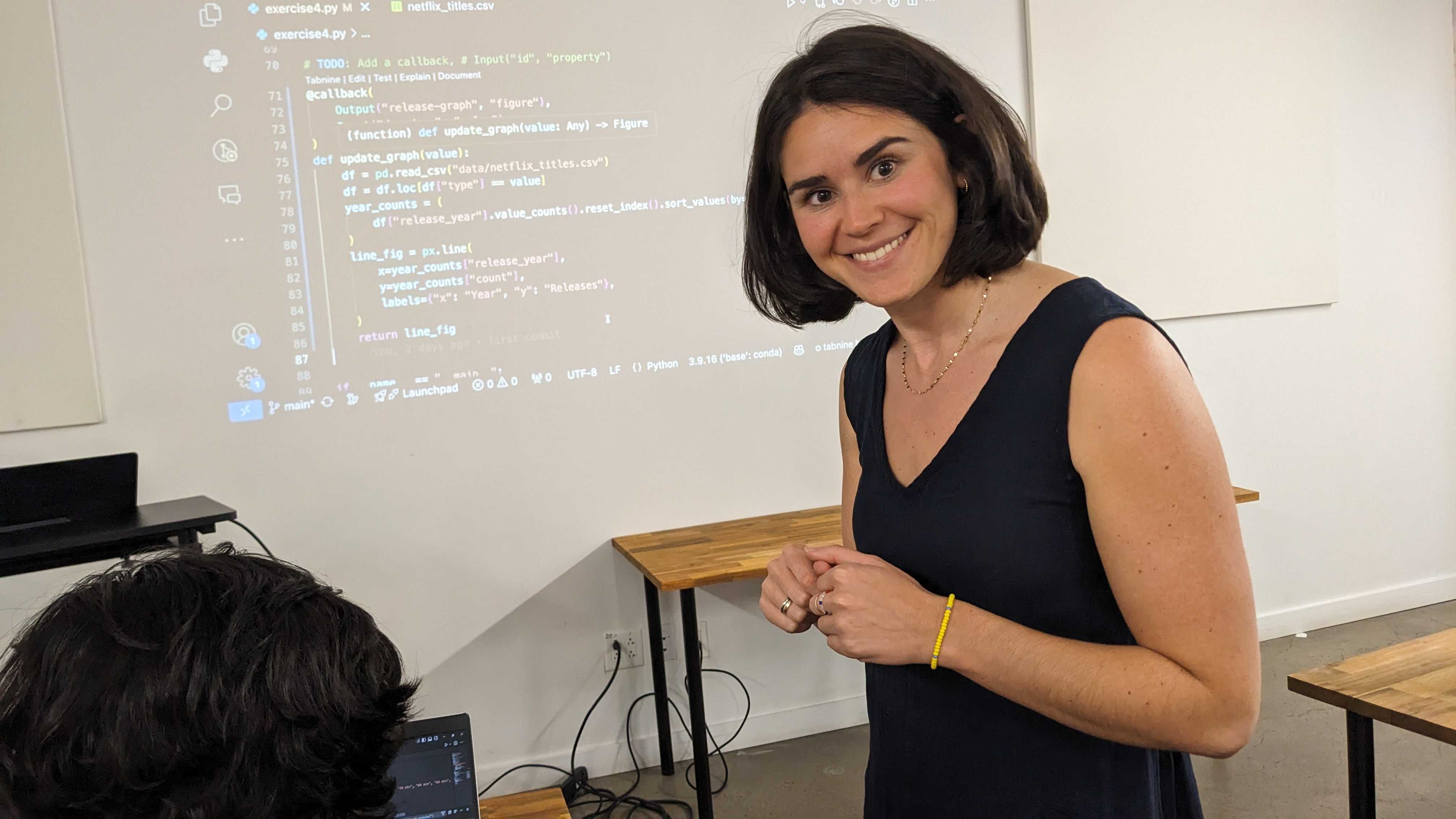 Workshop participants coding